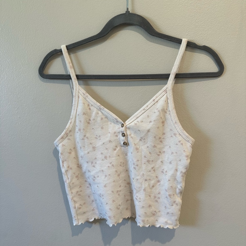 White floral tank